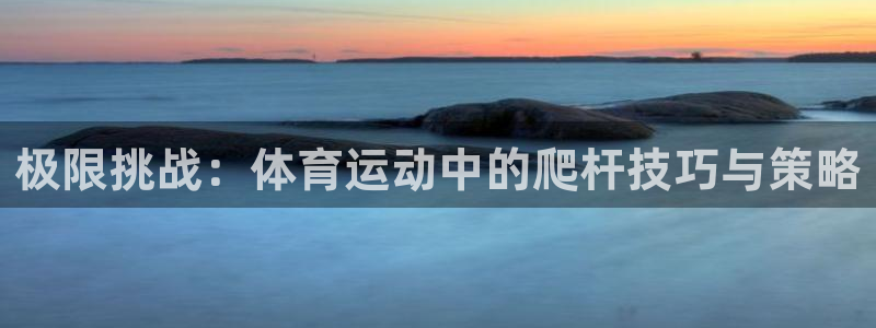 皇冠678体育：极限挑战：体育运动中的爬杆技巧与策略
